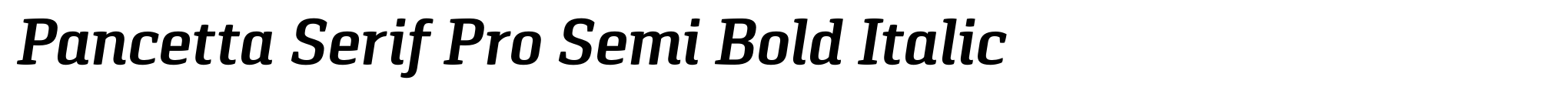 Pancetta Serif Pro Semi Bold Italic image